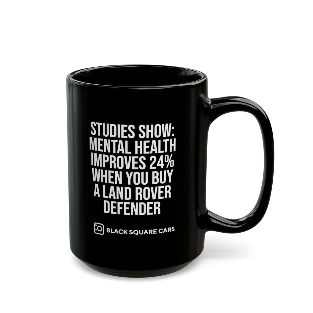 Black Square Cars Mug: Mental Health