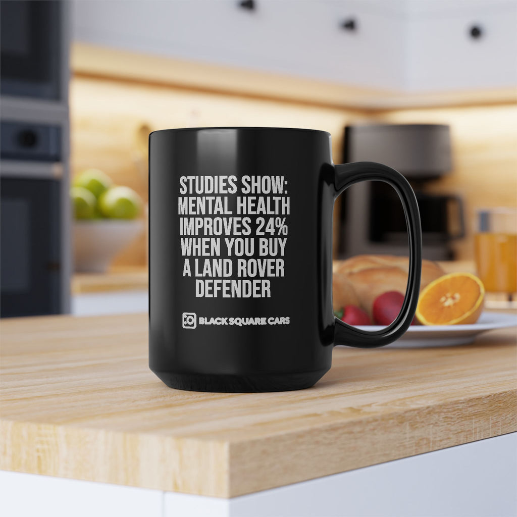 Black Square Cars Mug: Mental Health